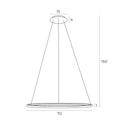 Lampa wisząca QUEEN Ø 70 cm złoto szczotkowane P0494 MaxLight